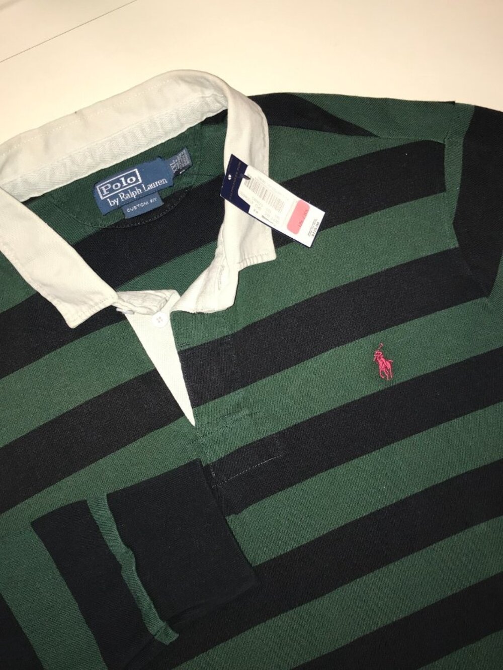 Men's Polo Ralph Lauren Custom Fit Long Sleeve Rugby Polo Shirt-Size 2XL - Picture 11 of 13